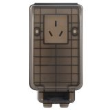 帶16A三扁插IP55插座防水盒 加長型（半透明）