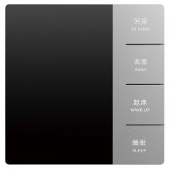 羅格朗智慧照明 未萊RS485燈控帶屏面板, 4鍵, 深砂銀